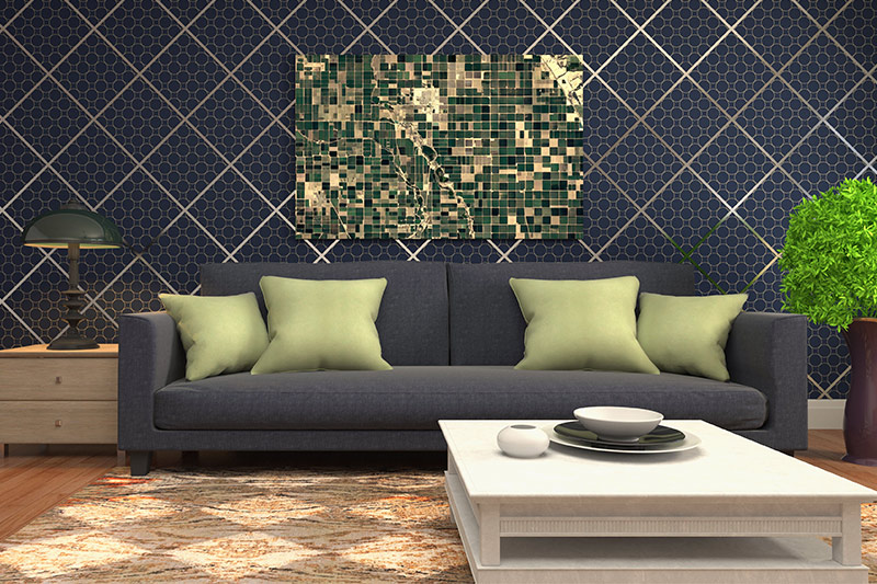 Wall texture ideas for living room in geometric patterns dazzle up living room walls.