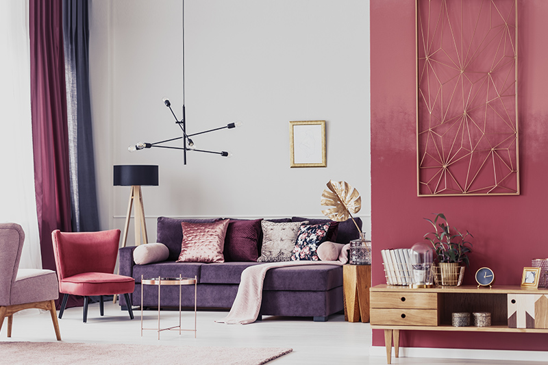 Purple room colours for your home