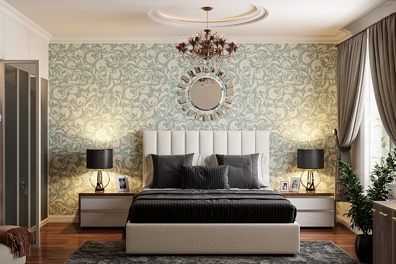 Types of wallpaper patterns for your home where flock wallpapers are a classy addition to any space