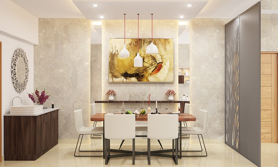 Dining room wall decor transform the space look with wallpaper or wall paint