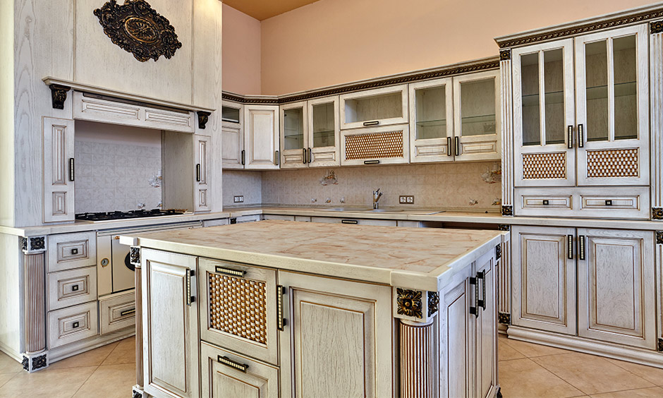 Distressed kitchen cabinet door fronts which are a big hit among modern homeowners