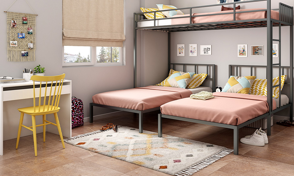 Dorm decor with soft and boho rug