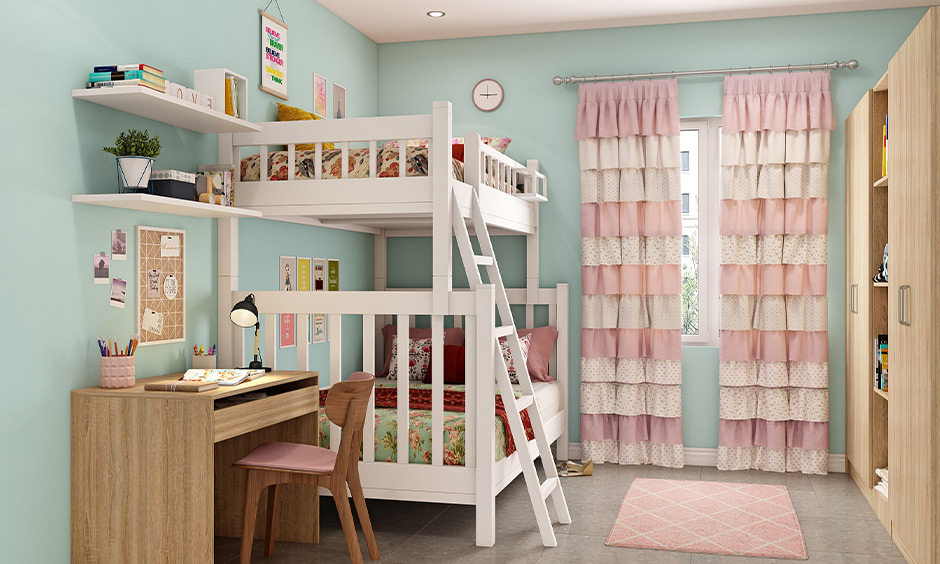 Ruffled curtains ideas instantly transform the girl dorm room