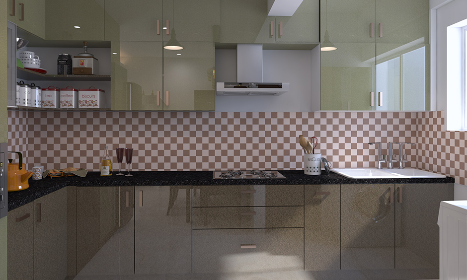 This combination of wardrobe design for the kitchen works beautifully to give it a modern twist.