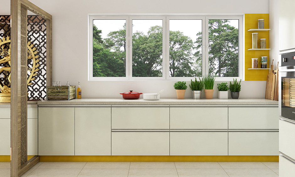 Sleek wardrobe design in kitchen is perfect for those who love cleans lines and less clutter