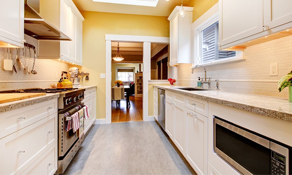 90s galley kitchen layout takes back to your golden days