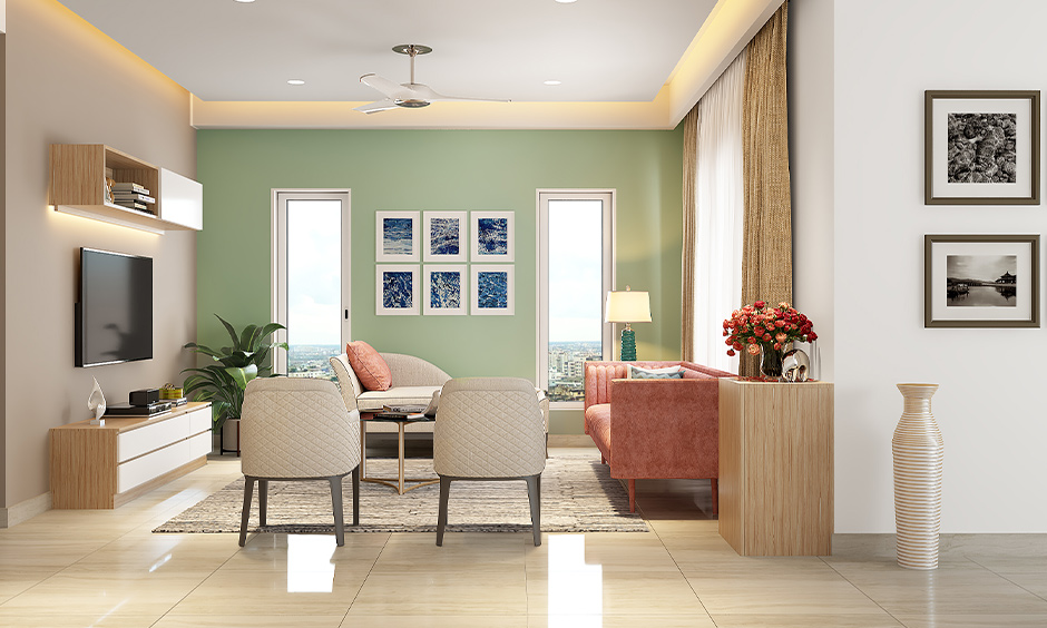 White ceiling paint reflects light and a sense of freshness