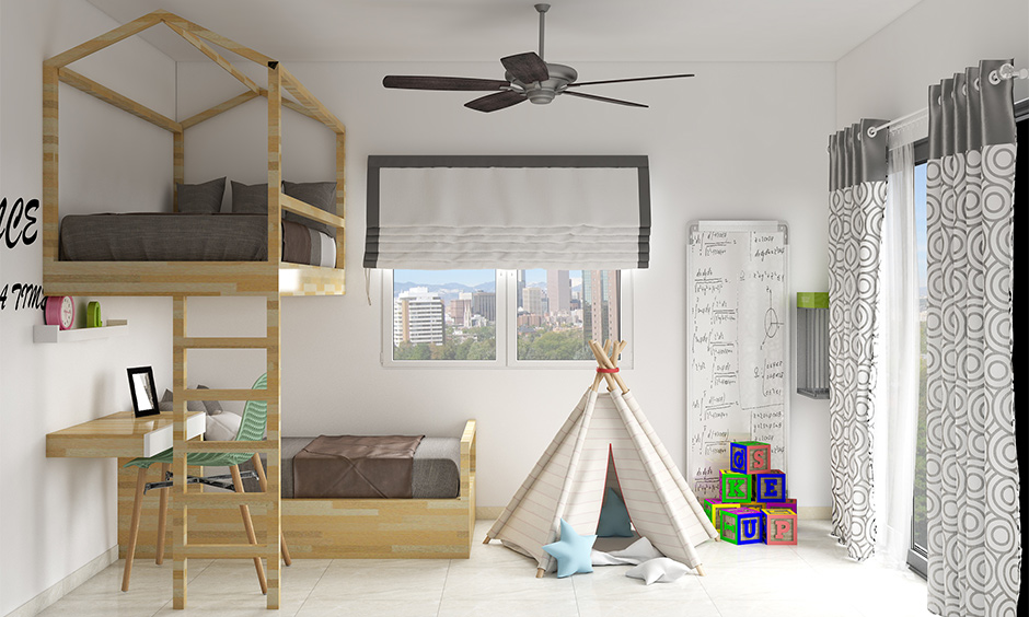 Bunk beds for boys for your home which allows you to add cool features you may not find in the ready-made bunk beds