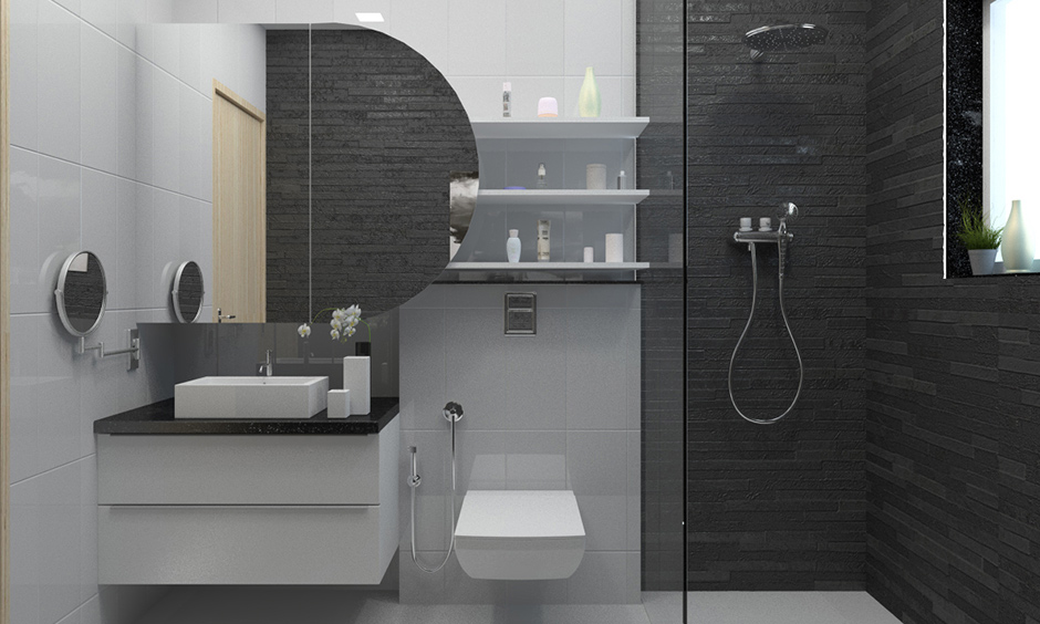 Industrial style bathroom vanity