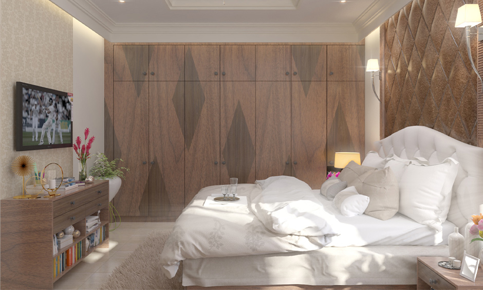 A 3 door plywood wardrobe design adds a new dimension to the decor of your room
