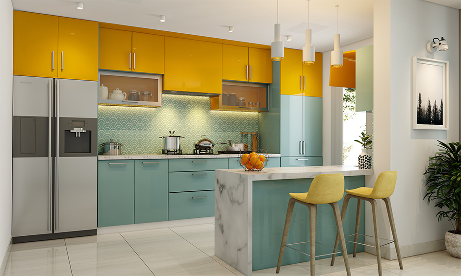 Best dual color two color kitchen cabinets for a young and vibrant look