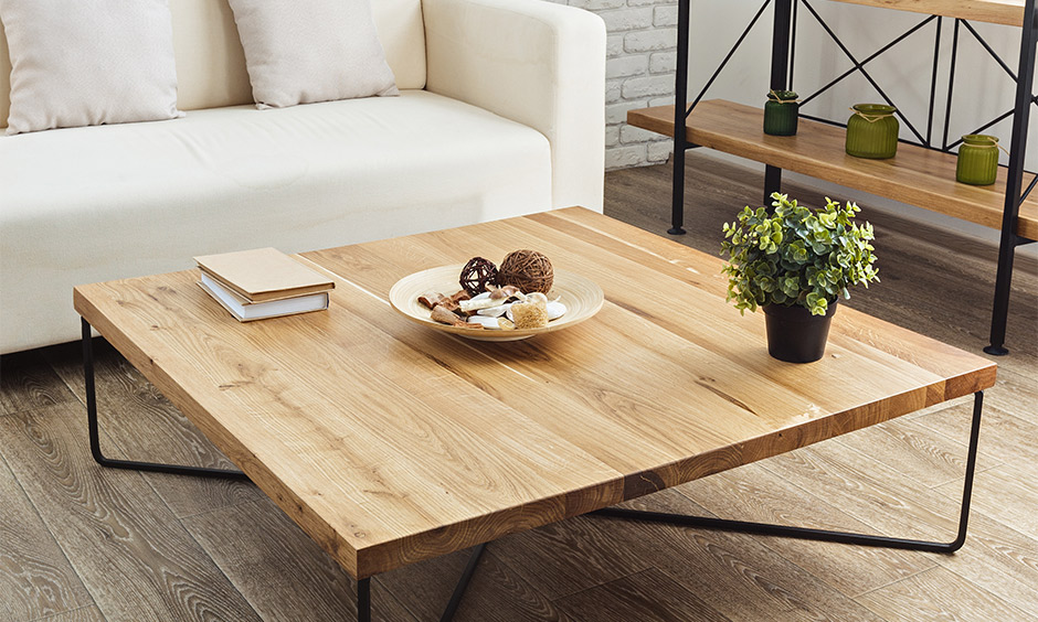 rustic coffee table to place your hoards depending on the size of your room