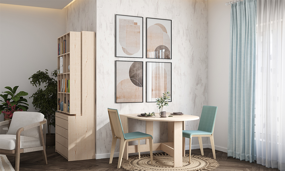 Modern wall mounted dining table designs where  exquisite dining table will fit anywhere