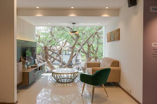 Living room home interior concept at mysore designer studio