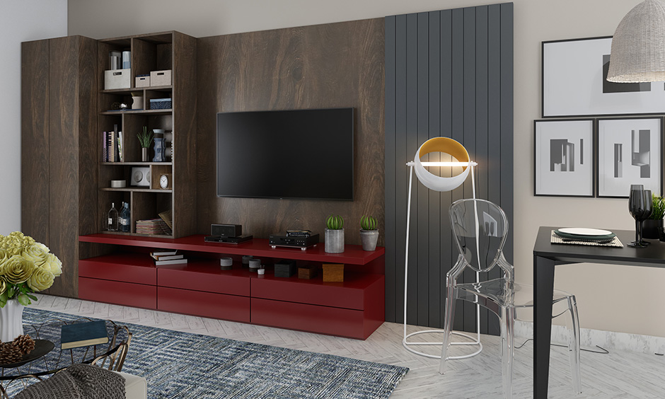 L shape tv showcase offers a perfect combination of utility and visual appeal
