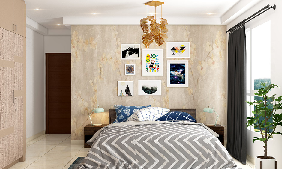 Boho bedroom design which is bright and airy