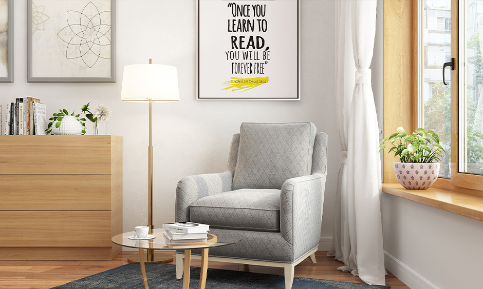 small home library lighting ideas