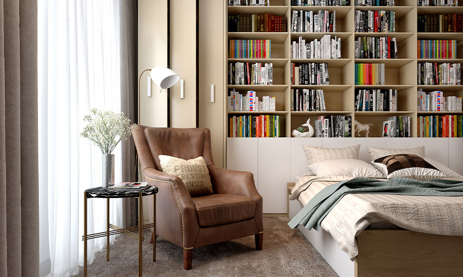small home library seating ideas