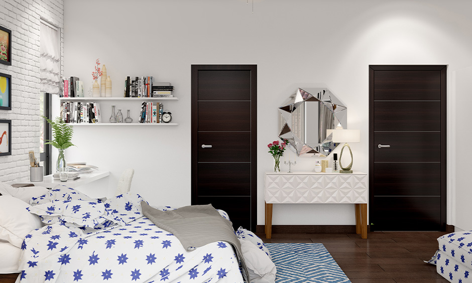 Wooden panel doors provide natural insulation, whereas PVC panels function as sound absorbers