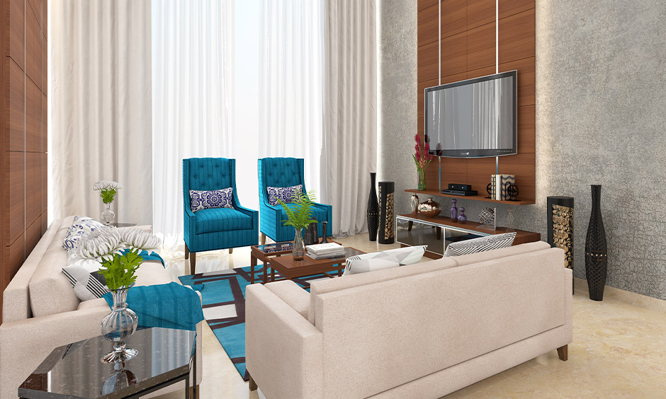 Wooden panel texture has an organic, rustic look, while pvc panels have a plain and smooth texture