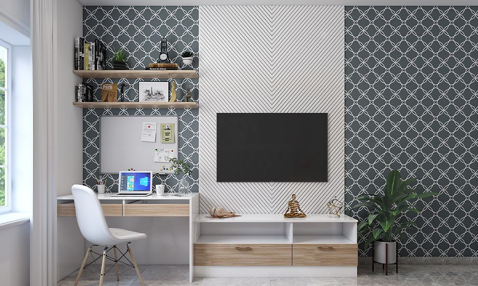 3D flex wall design to make a stunning living room