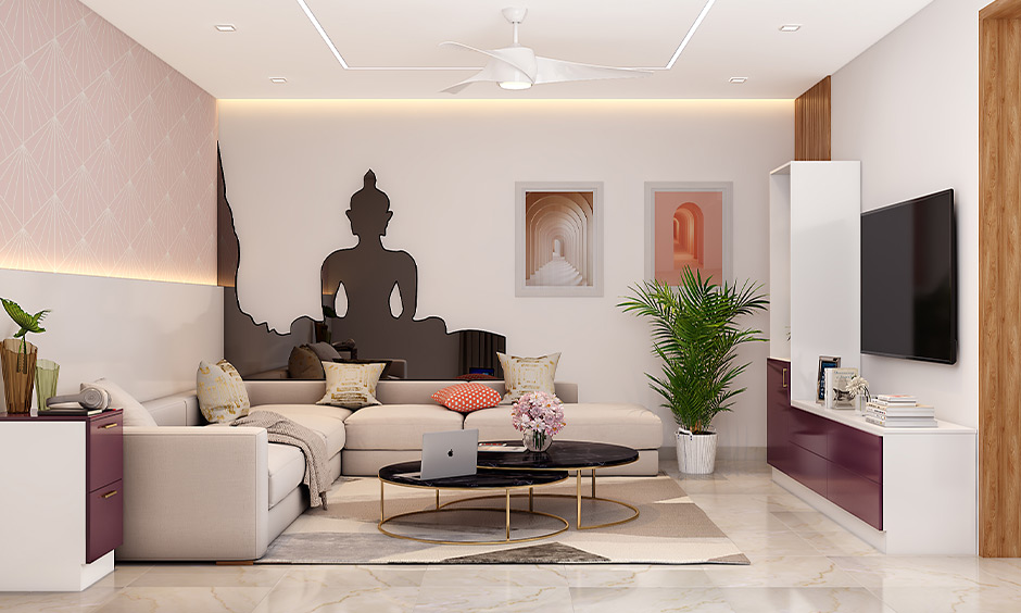 3D wall design with acrylic cutouts