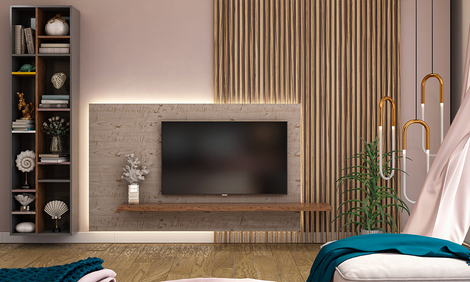3D wall design with backlighting to add a fresh look