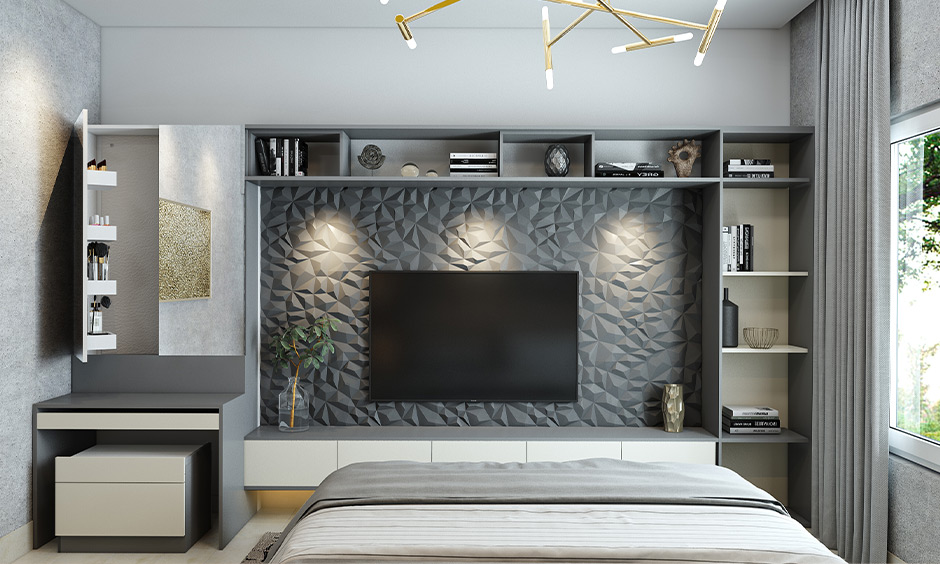 3D Wall Putty Design to add sleek touch to the living room