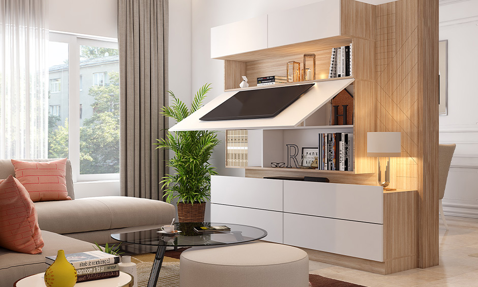 Furniture with storage for maximising space in a small room