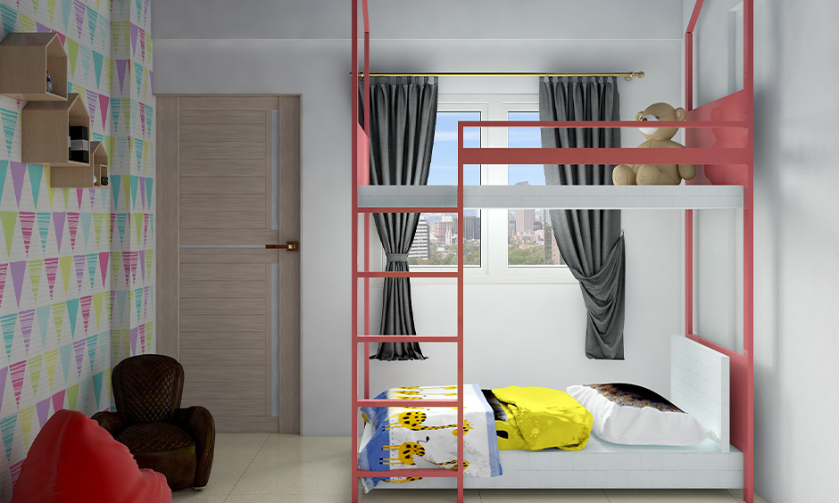 Metal bunk bed design with storage that grows with your child