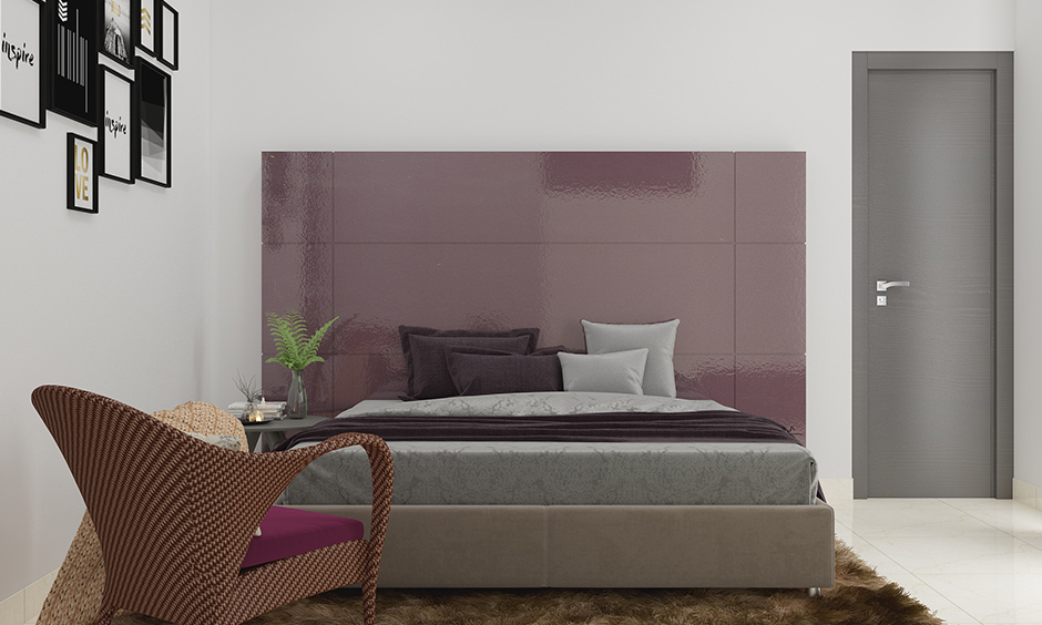 Simple bed back design that go with any bedroom decor