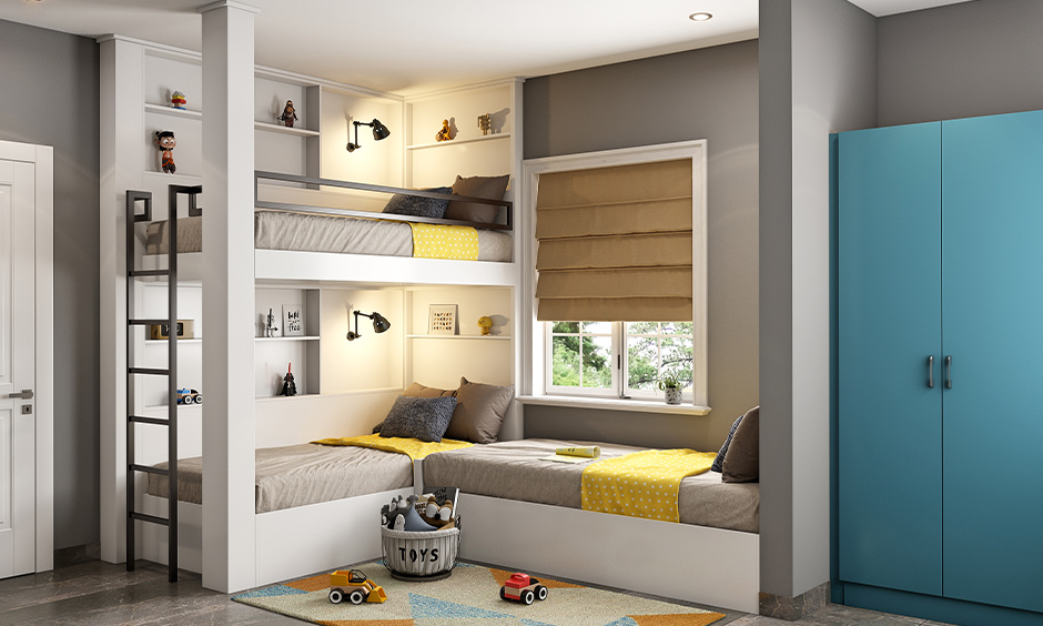 Bunk beds for 3 kids with a trundle