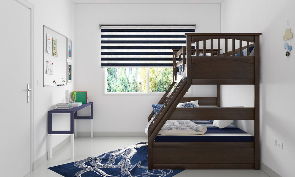 Trundle bunk bed with storage underneath is a space saving option