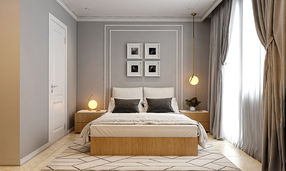White crown wall moulding set against a grey background for classy look