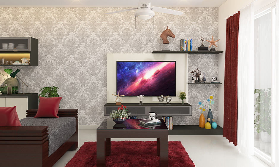 Wooden center table designs with glass top add visual depth and character to the living room