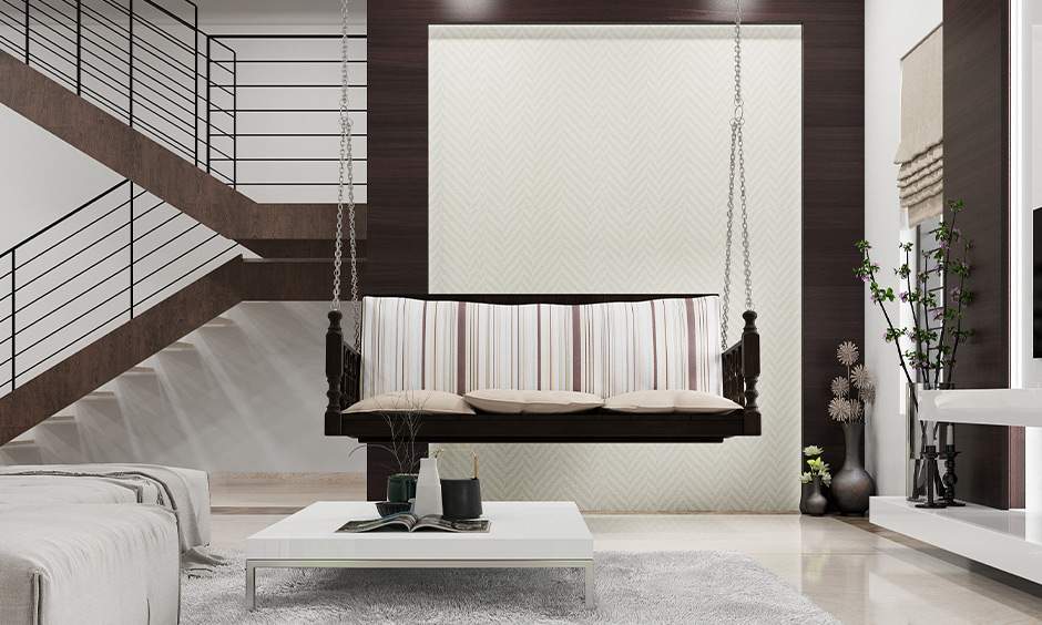 Wooden swing design that bring Bohemian feel