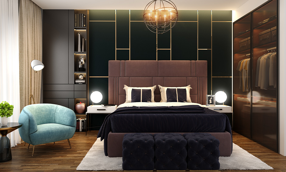 Designer headboard ideas for an art deco-style bedroom