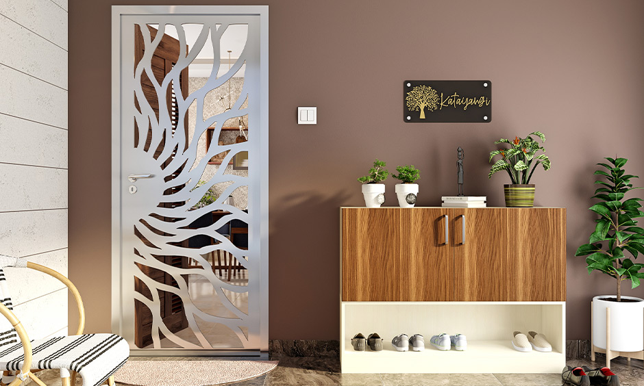 CNC metal safety door design to add drama to your home