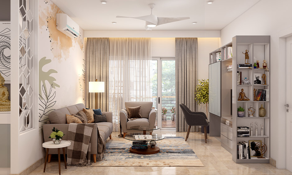 Wooden glass center table is a timeless addition to a small living room