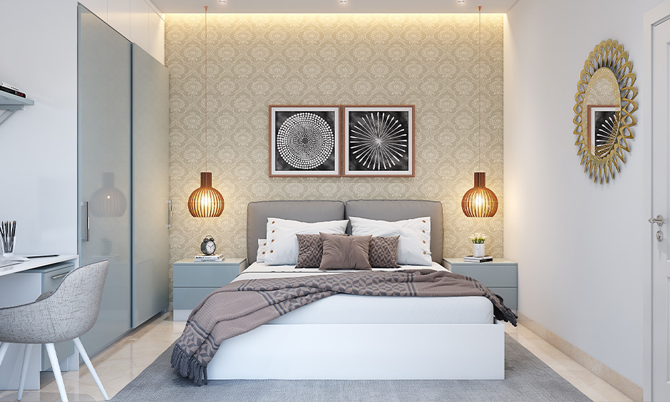 Aesthetic room decor with stylish light fixtures for a modern touch