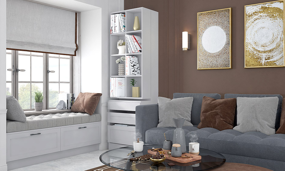 Brown colour psychology in interior design wall adds a touch of earthiness