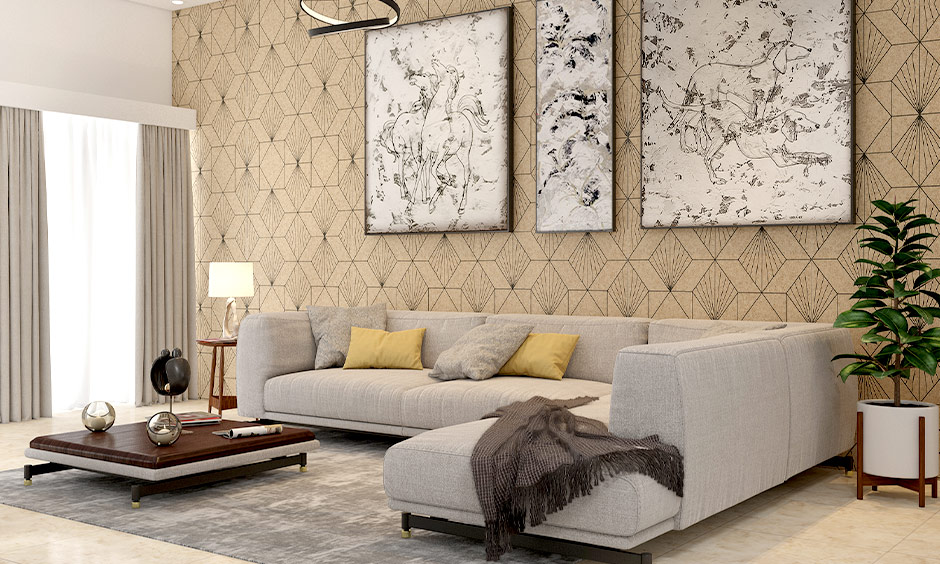 Colour choices for 3D room design of the living room