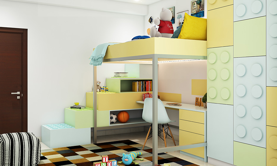 Floating kids bunk beds can be a practical and fashionable solution for people with limited space