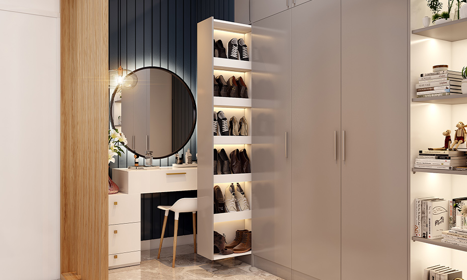 Minimalistic wardrobe design for men to bring simplicity