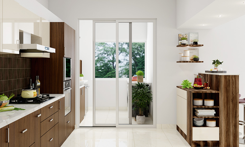 Sliding wall hidden door reveals concealed chamber with a light push or pull