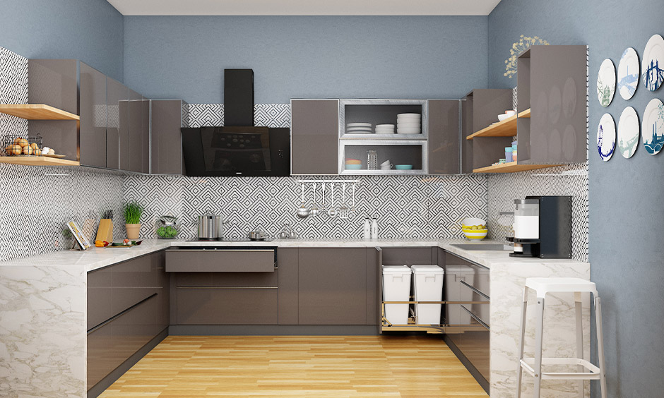 Kitchen backsplash tiles which are moisture resistant