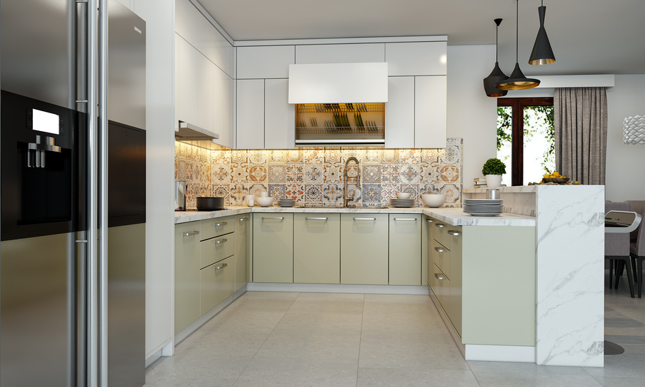 Multi-coloured moroccan kitchen tiles which are timeless