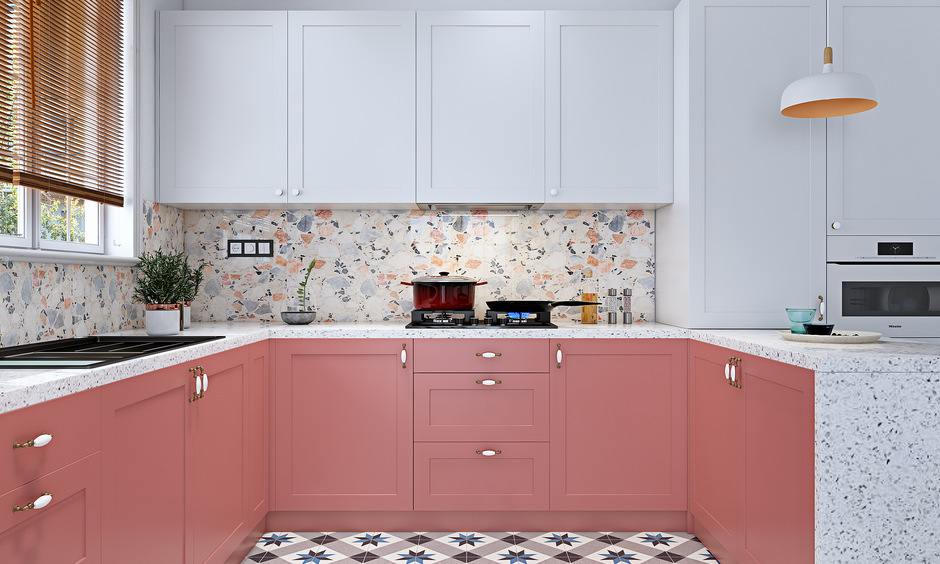 Brass and ceramic modern kitchen cabinet handles in plain pattern