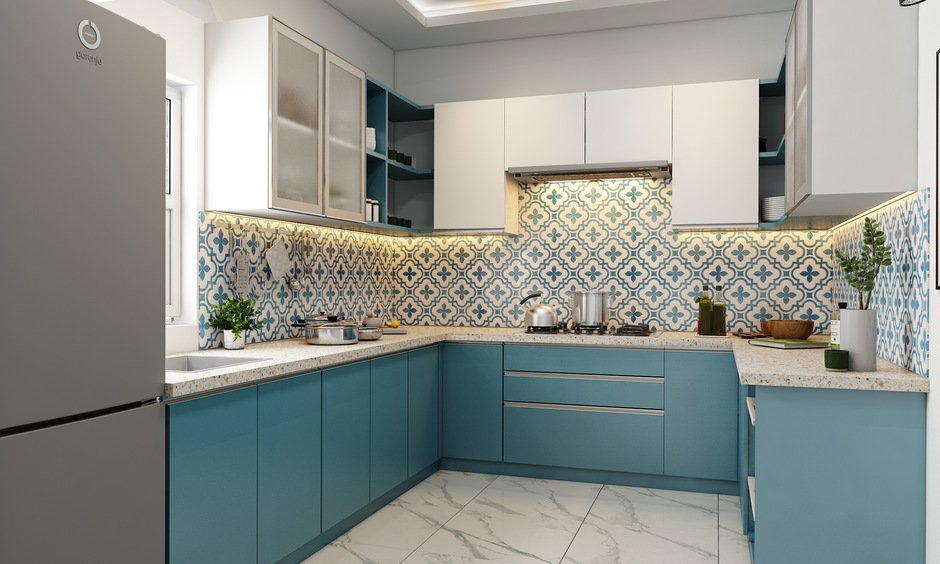 Frosted glass designs for kitchen cabinets enhance the aesthetics of the space
