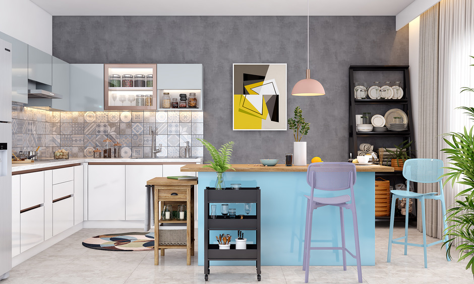 Kitchen trolley furniture which is versatile and mobile
